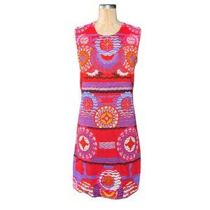Peter Pilotto Women's Sleeveless Sheath Dress Red/Multi Colored Size US 4